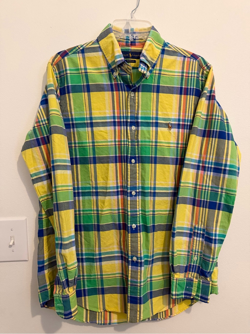 Ralph Lauren Yellow & Green Plaid Button-Down Shirt